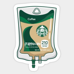 Chilled Coffee Drink IV Bag for medical and nursing students, nurses, doctors, and health workers who are coffee lovers Sticker